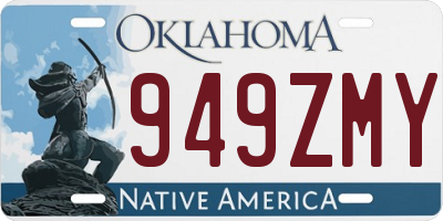 OK license plate 949ZMY