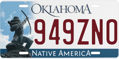 OK license plate 949ZNO