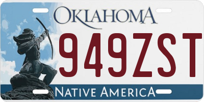 OK license plate 949ZST