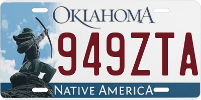 OK license plate 949ZTA