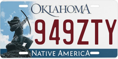 OK license plate 949ZTY