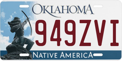 OK license plate 949ZVI