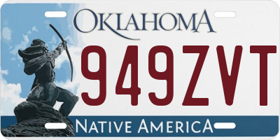 OK license plate 949ZVT