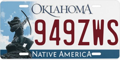 OK license plate 949ZWS