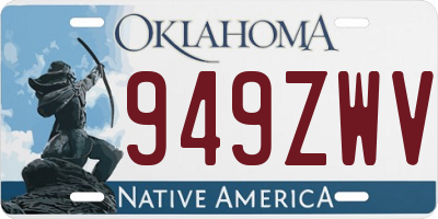 OK license plate 949ZWV