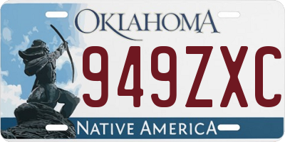 OK license plate 949ZXC