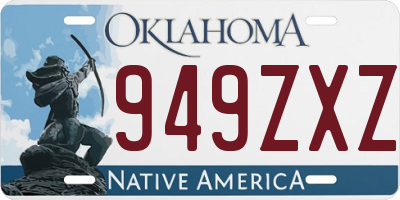 OK license plate 949ZXZ