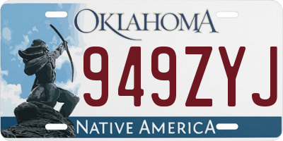 OK license plate 949ZYJ