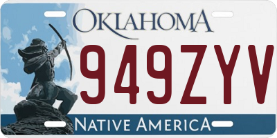 OK license plate 949ZYV