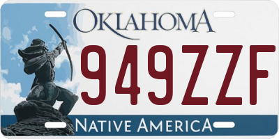 OK license plate 949ZZF