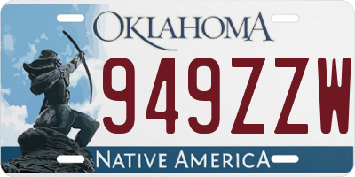 OK license plate 949ZZW