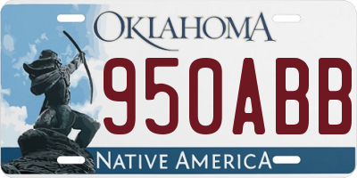 OK license plate 950ABB
