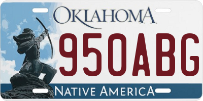 OK license plate 950ABG