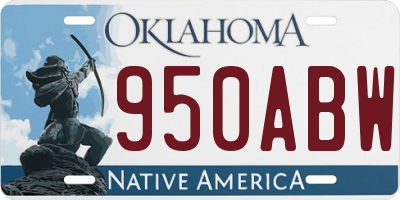 OK license plate 950ABW