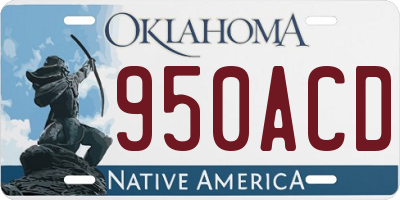 OK license plate 950ACD