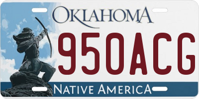 OK license plate 950ACG