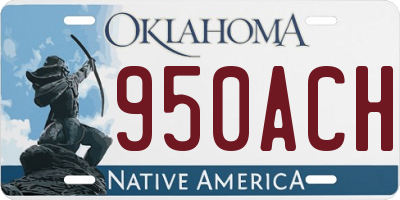 OK license plate 950ACH
