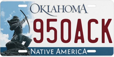 OK license plate 950ACK