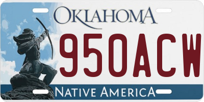 OK license plate 950ACW
