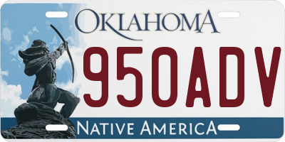 OK license plate 950ADV