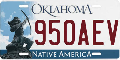 OK license plate 950AEV