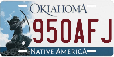 OK license plate 950AFJ
