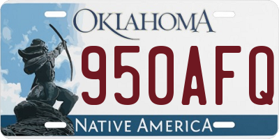 OK license plate 950AFQ
