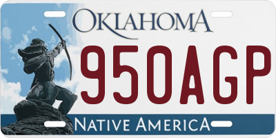 OK license plate 950AGP
