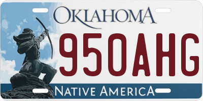 OK license plate 950AHG