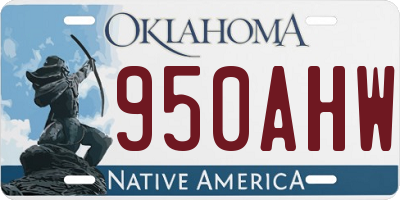 OK license plate 950AHW