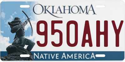 OK license plate 950AHY