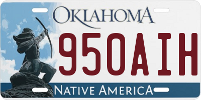 OK license plate 950AIH