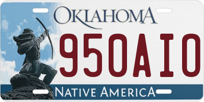 OK license plate 950AIO