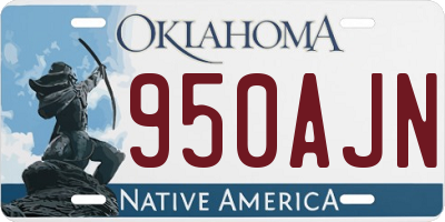 OK license plate 950AJN