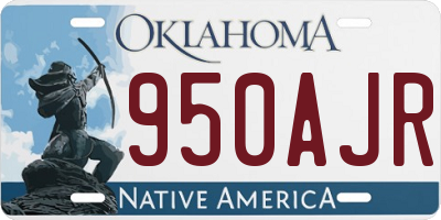 OK license plate 950AJR