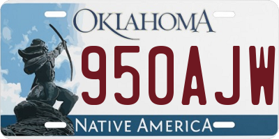 OK license plate 950AJW