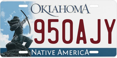 OK license plate 950AJY
