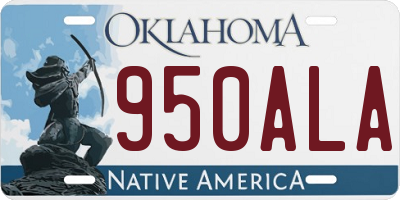 OK license plate 950ALA