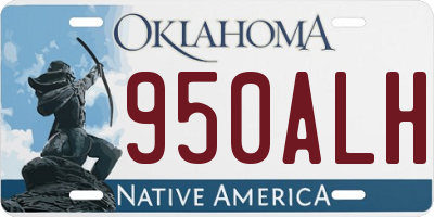 OK license plate 950ALH