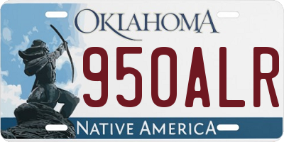 OK license plate 950ALR