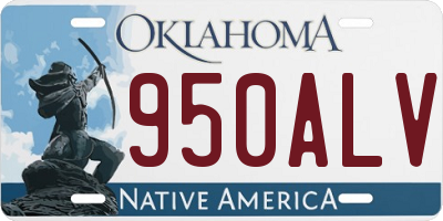 OK license plate 950ALV