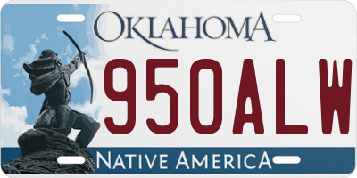 OK license plate 950ALW