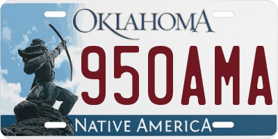 OK license plate 950AMA