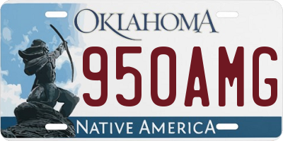 OK license plate 950AMG