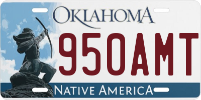 OK license plate 950AMT