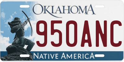 OK license plate 950ANC