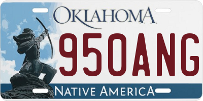 OK license plate 950ANG