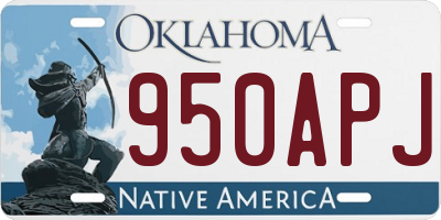 OK license plate 950APJ