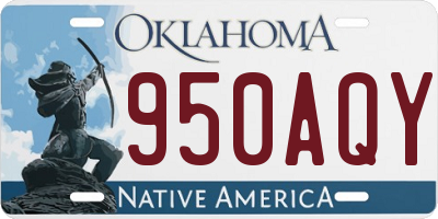 OK license plate 950AQY