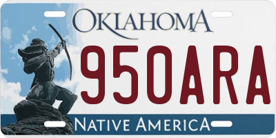 OK license plate 950ARA